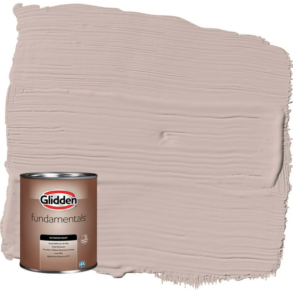 Glidden Fundamentals Subdued / Beige Satin Exterior Paint, 1 Quart