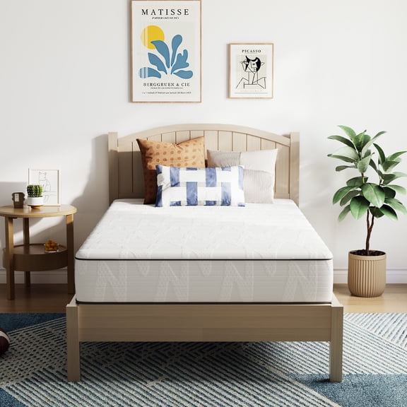 Avenco Whisper 8" Queen Size Medium Firm Individual Pocket Hybrid Support Mattress,CertiPUR-US Certified