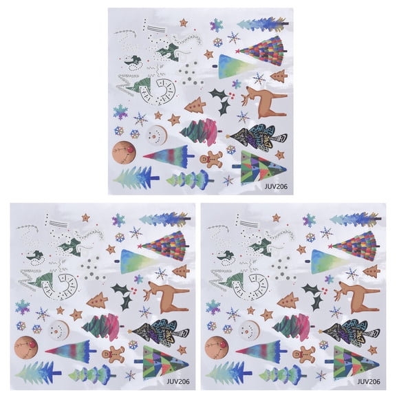 Decoración navideña 3 pegatinas navideñas para pared NikouMX pegatinas de cristal para ventana