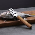 thumbnail image 1 of Danhjin Kitchen Scaler Scale Scraper Stainless Steel Wooden Handle Scale Scraper Scale Removal Kitchen Gadget Kitchen Gadgets, 1 of 6