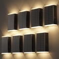 thumbnail image 1 of Lámpara solar de pared UGDLUCK, paquete de 8 unidades, IP67, resistente al agua, 16 x 9 x 10 cm, 1 of 8