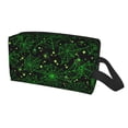 thumbnail image 2 of Goofa Green Bright Web with Spiders Printed Toiletry Bag with Handle,Large Capacity Travel Makeup Cosmetic Bag for Women, Carry on Airport Airline Compliant Bag, 2 of 9