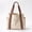 Khaki color, variant on Canvas Tote Bag for Women, Large Capacity Heavy Duty Canvas Shoulder Bag with Multiple Pockets, Zipper Closure Work Bag Fits 15.6 Inch Laptop, A4 Documents