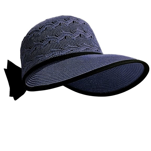 Hats For Women Black Sun Hats For Women Fashion Wide Brim Bow Decor Breathable For Outdoor Travel Vacation Hats