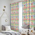 thumbnail image 5 of Multi Star Checkerboard Kids Curtains,Childrens Insulated Curtains Set Of 2,Bedroom Essentials,Teen Room Decor 52"X84", 5 of 5