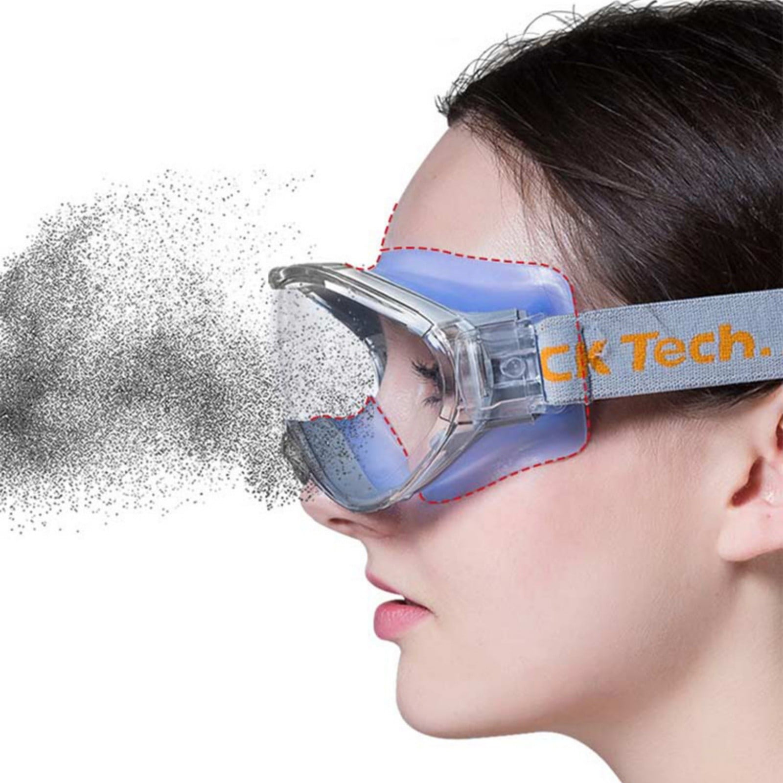 Anti-Fog Safety Goggles with Detachable Visor, Impact-Resistant Protective Glasses with Silicone Seal and Adjustable Strap for Construction, Lab, Industrial and Outdoor Work