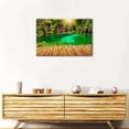 thumbnail image 4 of Lakes Waterfall Canvas Wall Art, Turquoise Lake Print, Tropical Forest Waterfall Artwork for Living Room Bedroom Bathroom Decor, Ready to Hang, 4 of 6
