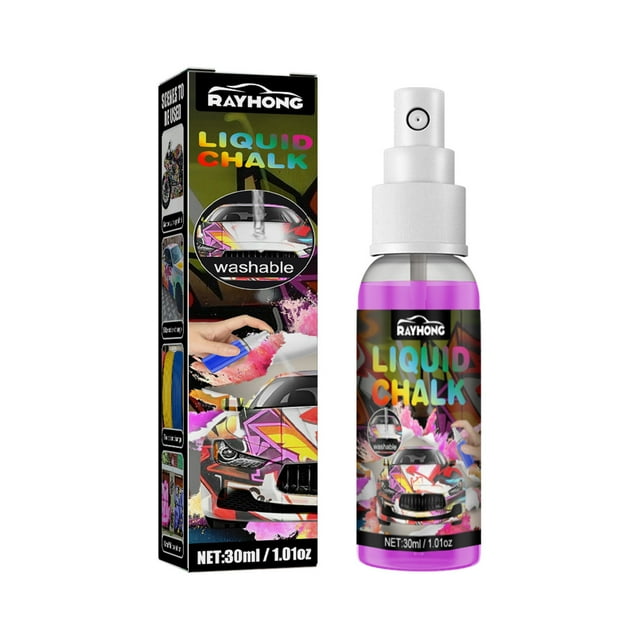 Yhmxh Spring Cleaning Kit BPA-free Washable Car Graffiti Spray Car Body Tire Graffiti Colorful Easy-to-clean Color Spray 30ml Microfiber Cleaning Cloth Cleaning Supplies Car Cleaning Kit