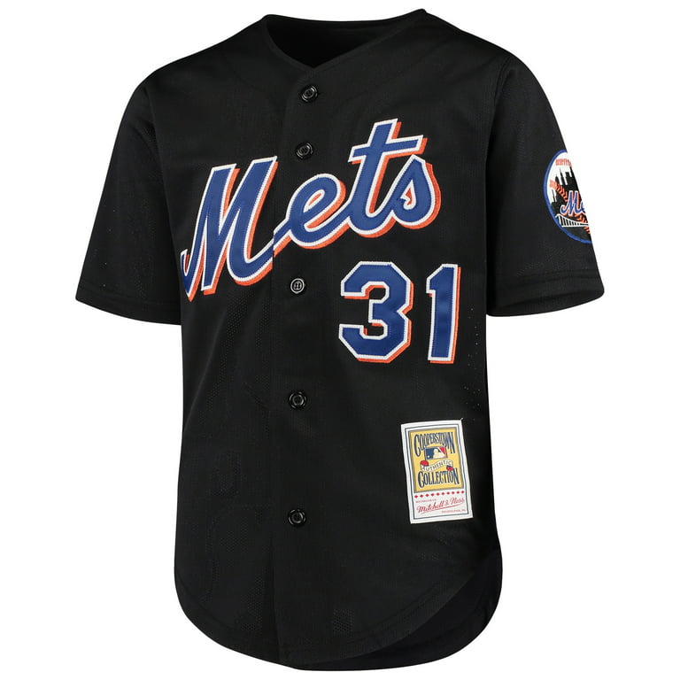 Youth Mitchell & Ness Mike Piazza Black New York Mets Cooperstown