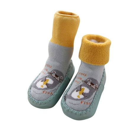 

Toddler Shoes Children Autumn Winter Boys Girls Floor Sports Shoes Flat Bottom Non-Slip Warm Comfortable Shoes