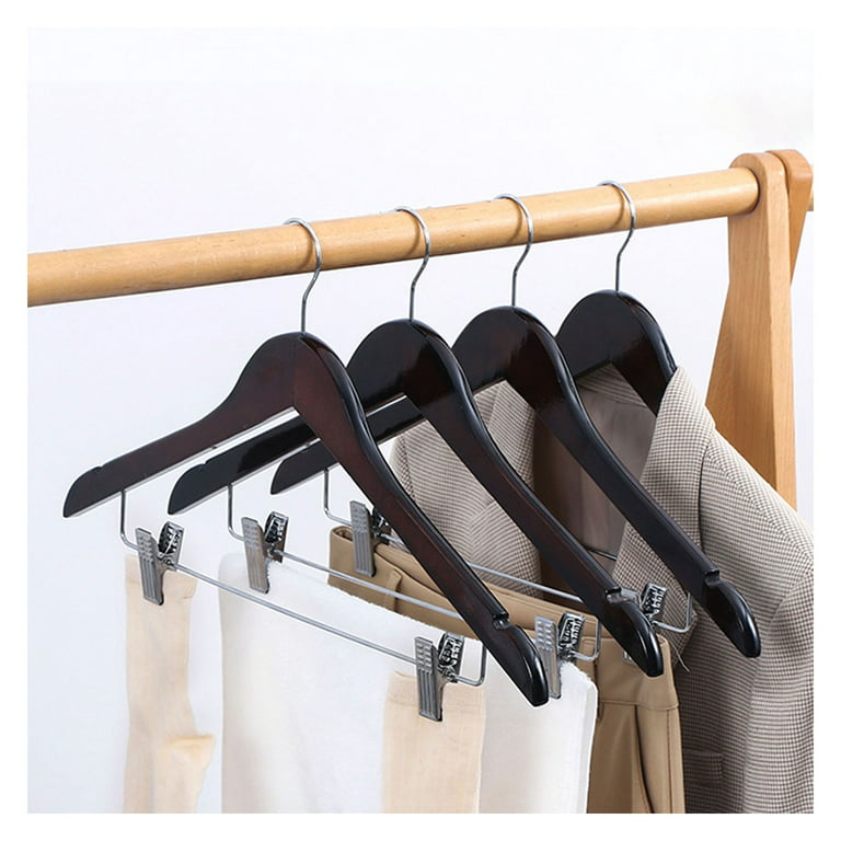 Solid Natural Wooden Hangers Sturdy Durable Suit Hangers for Wardrobe Organization
