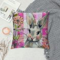 thumbnail image 2 of Shiartex  Easter Pillow Covers Happy Easter Bunny Pink Throw Pillow Covers Hello Spring Easter Eggs Cushion Case for Sofa Couch ，Multi-Size, 2 of 5