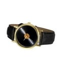 thumbnail image 3 of Classic LP Record Style Design Face Men Woman Black Band Watch-258-YC, 3 of 3