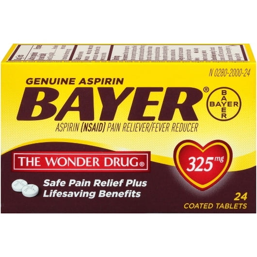 (Price/Case)Bayer Aspirin Tablet, 24 Piece, 3 Per Box, 12 Per Case