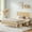 White, variant on Rattan Bed Frame with Led Lights, Bed Frames with Natural Rattan Headboard, Silent Slats, No Box Spring Needed, Full/Queen Size