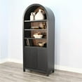 thumbnail image 4 of Sunny Designs Arched Display Cabinet with Doors, Black, 4 of 4
