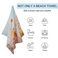 thumbnail image 2 of Watercolor Wildflowers Beach Towel Microfiber Beach Towels Sand Free Quick Dry Lightweight Travel Towels, 2 of 7