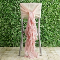 Efavormart 1 Set Wedding Chiffon Chair Sashes Aisle Decorations Draping Fabric Wrinkle-Free Blush Chair Cover for Party Ceremony Reception Floral Arrangement Banquet Outdoor Decor