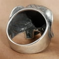 thumbnail image 3 of PAURO Men's Vintage Gothic Stainless Steel Rings Elephant Head Biker Rings Punk Style Silver Size 11, 3 of 4