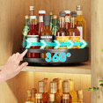 thumbnail image 2 of Lazy Susan Organizer Metal Steel Turntable 12 inch, SAYZH Rotating Spice Racks for Pantry Cabinet Cupboard Organizer Table Black, 2 of 7