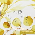 thumbnail image 6 of Yellow Floral Shower Curtain, Modern Plants Botanical Fabric Cloth Shower Curtains for Rustic Vintage Bathroom Decor, Fall Watercolor Eucalyptus Leaf, 72x72, 6 of 6