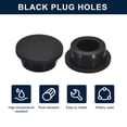 thumbnail image 2 of Unique Bargains 6 Pcs Black Plug Holes, H27 Rubber Button Plug for 26mm/1.02' Hole, 2 of 6