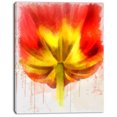 thumbnail image 2 of Large Red Yellow Flower Watercolor - Large Floral Canvas Artwork, 2 of 3