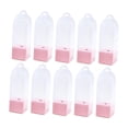 thumbnail image 2 of KLKCMS 10 Pieces Flower Gift Boxes Single Rose Flower Box Empty with Handle Transparent Pink, 2 of 9