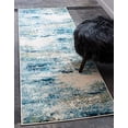 thumbnail image 2 of Unique Loom 3139845 2 ft. 2 in. x 6 ft. 7 in. Avalon Chromatic Runner Rug, Light Blue, 2 of 10