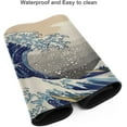 thumbnail image 4 of Japanese Blue Sea Wave Gaming Mouse Pad Extended Large Size 31.5x11.8 inches Nonslip Rubber Base Mice Pad Stitched Edges Mousepad, 4 of 6
