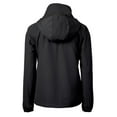 thumbnail image 3 of Women's Cutter & Buck Black Seattle Seahawks Charter Eco Recycled Half-Zip Hoodie Anorak Jacket, 3 of 3