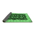 thumbnail image 2 of Ahgly Company Indoor Round Oriental Emerald Green Industrial Area Rugs, 8' Round, 2 of 4