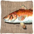 thumbnail image 1 of Carolines Treasures 8736PW1414 Red Fish Coussin Décoratif en Tissu Intérieur & Extérieur, 1 of 4