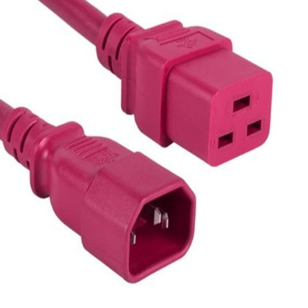 SANOXY Cables and Adapters; 3ft 14 AWG 15A 250V Power Cord (IEC320 C14 to IEC320 C19), Red