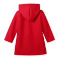 thumbnail image 3 of GiLiling Kids Toddler Boys and Girls Single Breasted Pea Coat Wool Blend Trench Coat Long Sleeve Mid Length Hooded Overcoat ﻿ (Red, 7-8 Years), 3 of 4