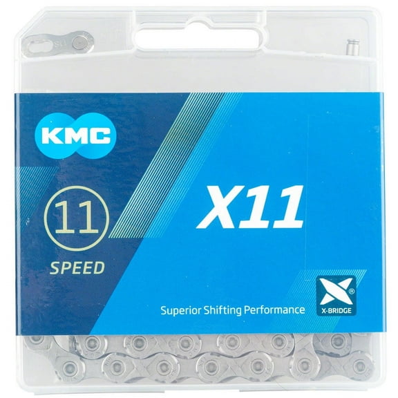 KMC X11 Chain – 11-Speed, 118 Links, Gray, Durable & Precise Shifting