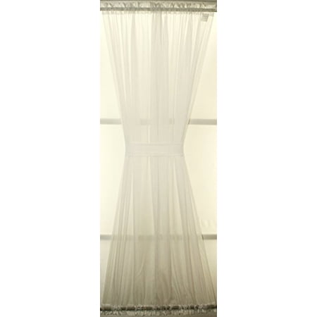 Sheer Voile French Door Panel Curtain 72 Inch Beige