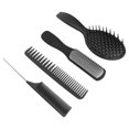 thumbnail image 1 of 4pcs Multifunctional Hair Comb Set Tail Comb Tail Comb 9 Rows Comb Double Tooth Comb Hair Styling ToolsBlack Set, 1 of 5