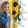 thumbnail image 3 of Blackout Kids Curtains,Sunflowers and Checkered Childrens Insulated Curtains Set Of 2,Bedroom Essentials,Toddler Room Decor 42x54in(106x137cm), 3 of 4