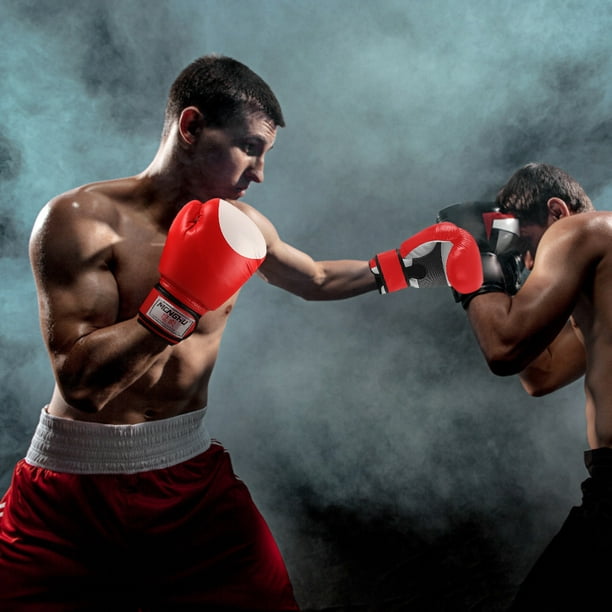 Gants de boxe Muay Thai avec sangles de soutien du poignet, mitaines de  sport réglables, sac
