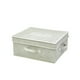thumbnail image 1 of Contenedores de almacenamiento de tela plegables con tapas, cajas de almacenamiento con asas de transporte y cartón pesado de estudio, para juguetes, zapatos, libros, ropa, guardería JAMW Sencillez, 1 of 5