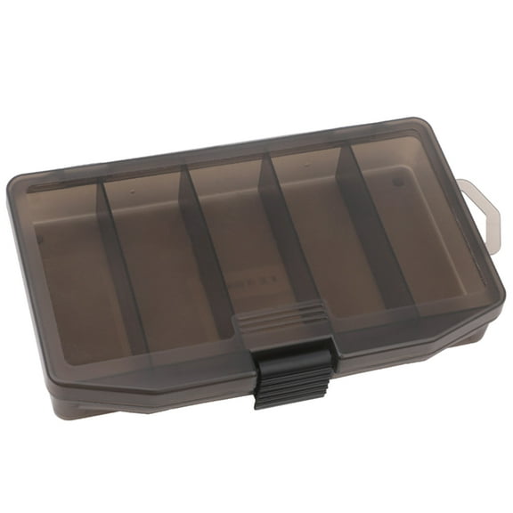 5 Compartment Fishing Tackle Box Lures Baits Box Organizers Tackle Storage Case