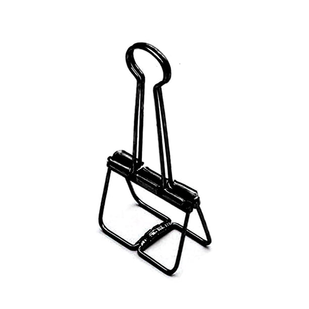 Clip de cola larga hueco de Metal Clip de encuadernación de oficina Organizador de billetes de papel para documentos Suministros de oficina S / M / L 6 Piezas Yuarrent WJU1609-06