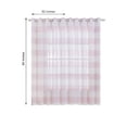 thumbnail image 3 of Efavormart 2 Panels White/Blush Faux Linen Woven Sheer Window Drapery Stripe Window Treatment Grommet Curtain Panel 52"x84", 3 of 11