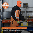 thumbnail image 3 of RefrigiWear HiVis Insulated Softshell High Bib Overalls - Reflective, Water-Resistant, 30°F Comfort Rating, Durable High-Visibility Workwear, 3 of 7