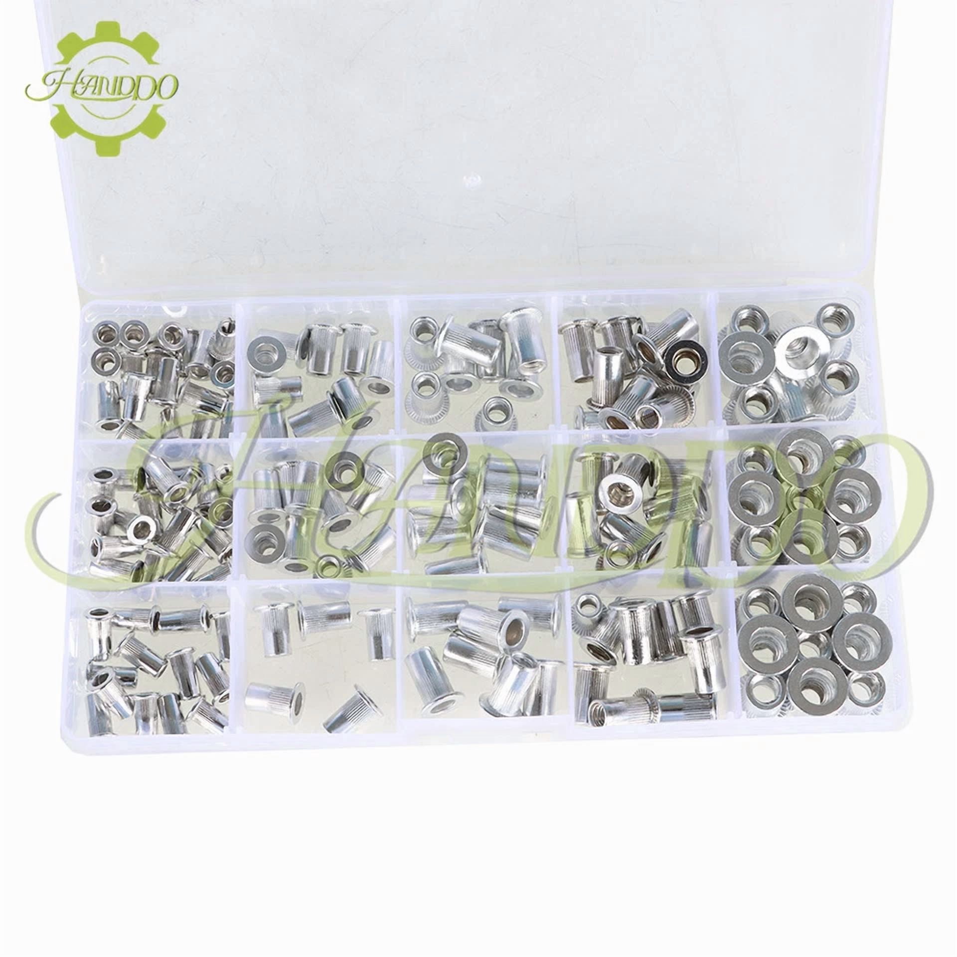 CIRCLE- Aluminum Rivet Nut Kit Rivnut Nutsert Standard Inch Sae Imperial 150 Pcs