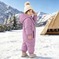 thumbnail image 6 of ATOGUTA Boys Snowsuit Winter Clothes Suit Hooded Jumpsuit Romper Warm Fleece Coat Outwear Overcoat Purple, 6 of 8