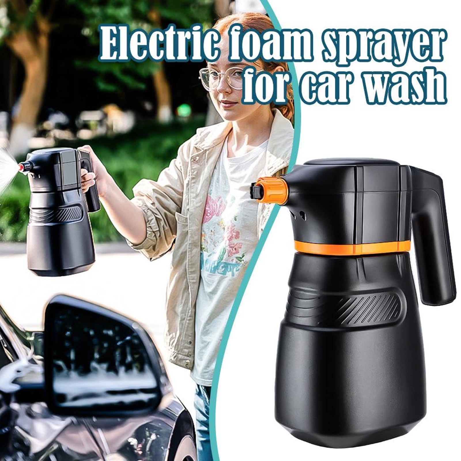 2L Electric Foam Sprayer With 2000mAh Pressure Washer Suitable For Car Home Cleaning Thickened Durability Design