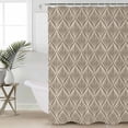 thumbnail image 2 of Extra Long Shower Curtain 72x96 Inch, Brown Floral Shower Curtain Waterproof Bathroom Decor Vintage Modern Geometric Abstract Art Fabric Bath Curtain Set Accessories with Hooks, 2 of 6