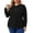 Black, variant on LEKWK Plus Size Tops for Women Long Sleeve Crew Neck Henley Shirts Fall Winter Relaxed Fit Workout Tops Gym Running Activewear,Size L-5XL